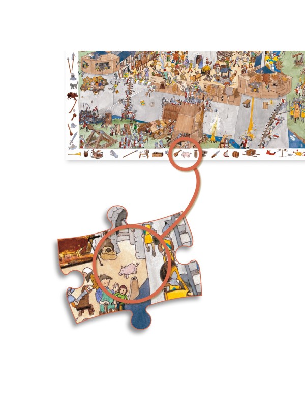 Puzzle observation Le château fort - 100 pièces