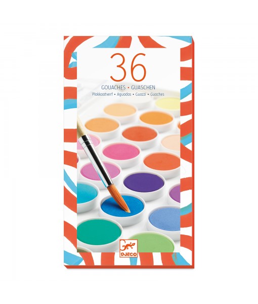 Gouache classique - boîte de 36 pastilles