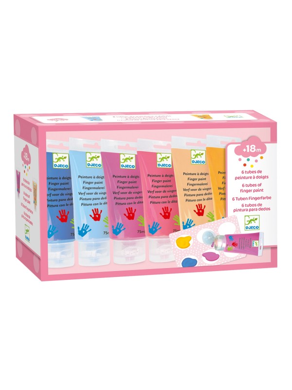 Peinture à doigts Sweet - boîte de 6 tubes