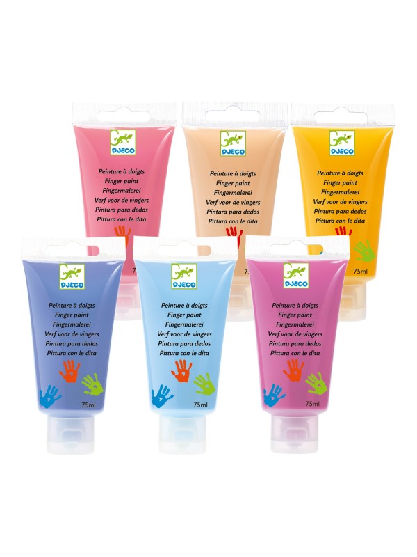 Peinture à doigts Sweet - boîte de 6 tubes