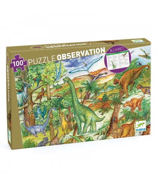 Puzzle observation Dinosaures - 100 pièces