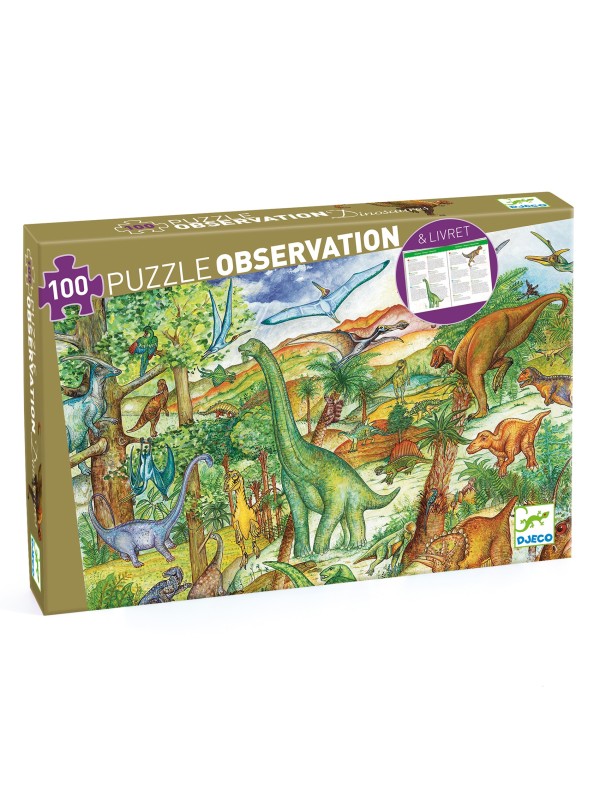 Puzzle observation Dinosaures - 100 pièces