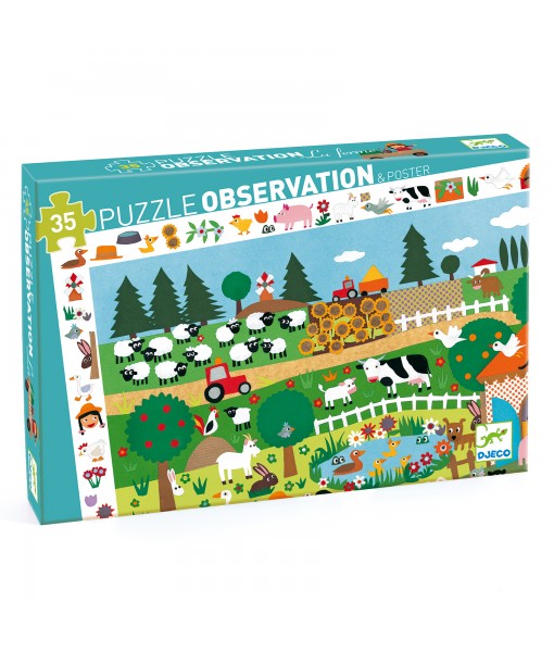 Puzzle observation La ferme - 35 pièces