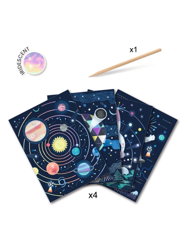 Cartes à gratter mission cosmique