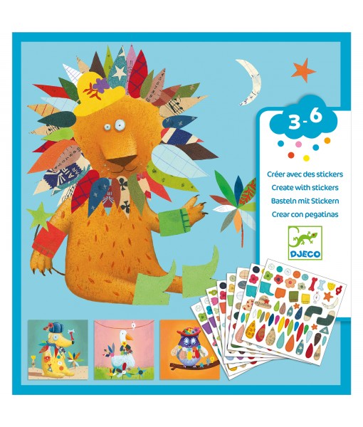 Créer avec des sticker-Animaux