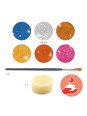 Palette maquillage 6 couleurs - effet métal