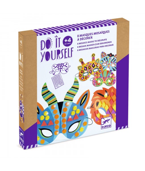 DIY - Masques mosaïques animaux de la jungle