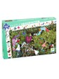 Puzzle observation Jeux au jardin - 100 pièces