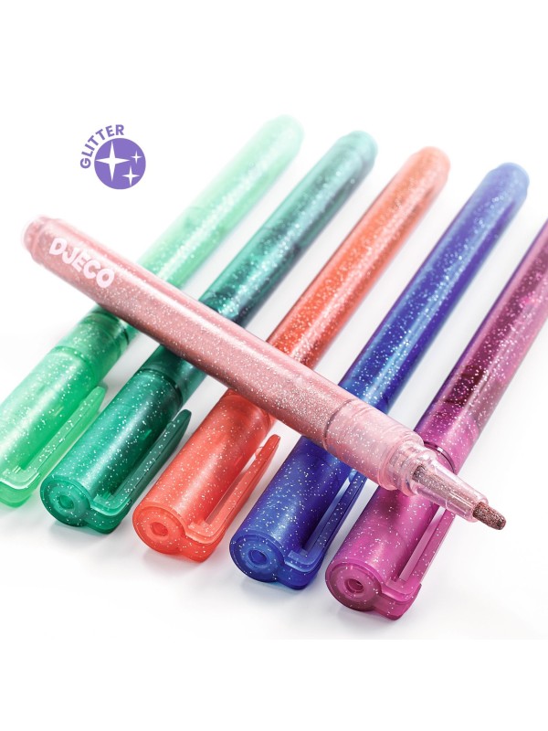 Marqueurs pailletés sweet - boîte de 6