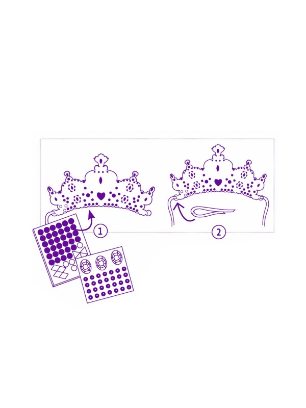 DIY - Diadèmes mosaïques - Comme une princesse