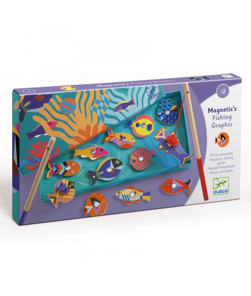 Magnétiques en bois - Fishing graphic