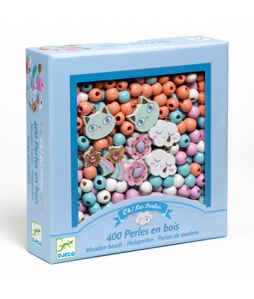 Oh les perles ! Perles en bois arc-en-ciel