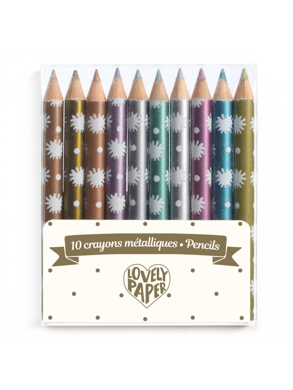 Crayons de couleur métallisés - boîte de 10