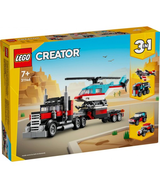 Lego creator - Le camion remorque avec hélicoptère