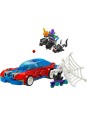 Lego marvel - La voiture de course de Spiderman contre le bouffon vert venomisé