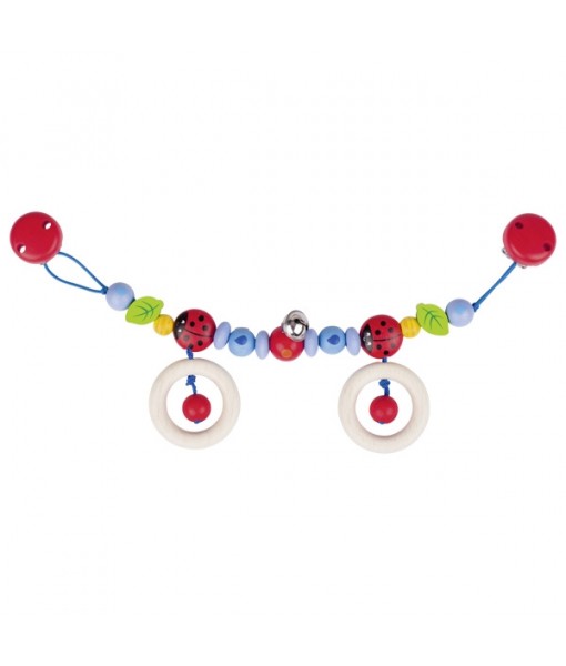 Chaîne de poussette coccinelles avec clips