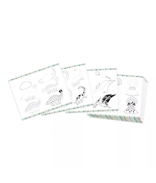 Step by step drawing - 20 modèles dinos