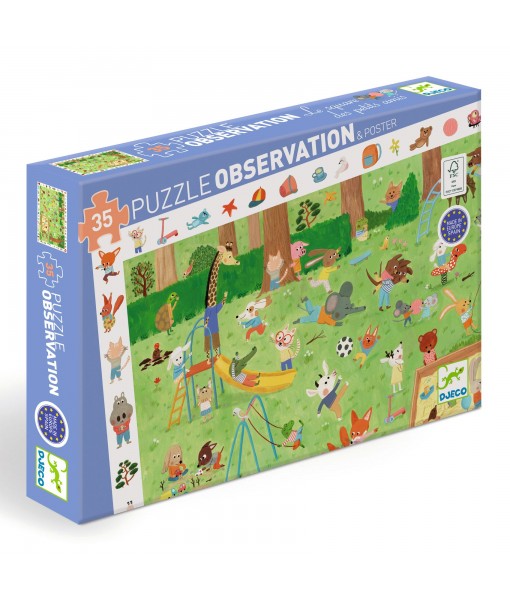 Puzzle observation Le square des petits amis - 35 pièces