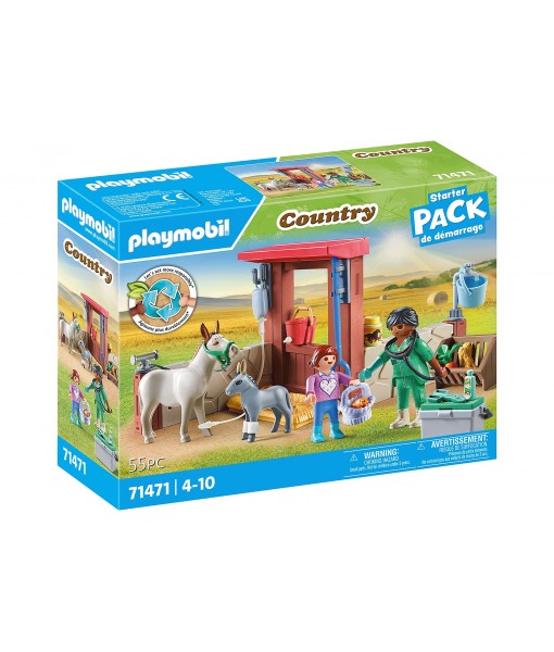 Country - Vétérinaire avec animaux de la ferme