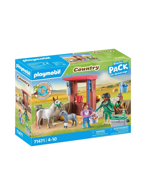 Country - Vétérinaire avec animaux de la ferme