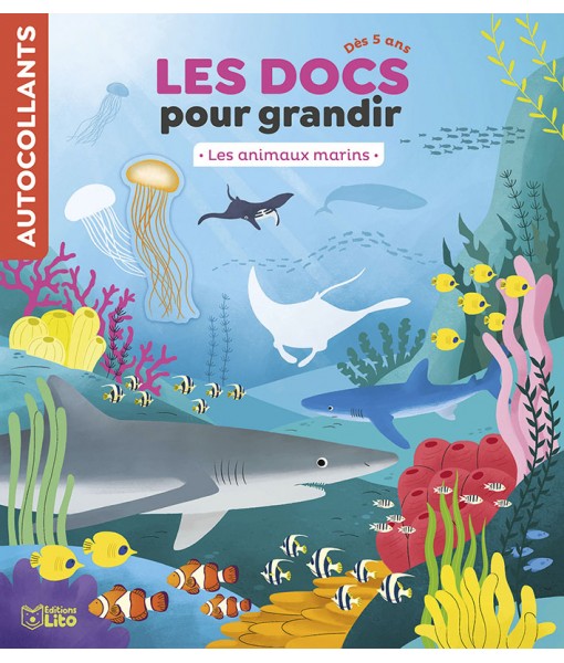 Autocollants - Les docs pour grandir - Les animaux marins
