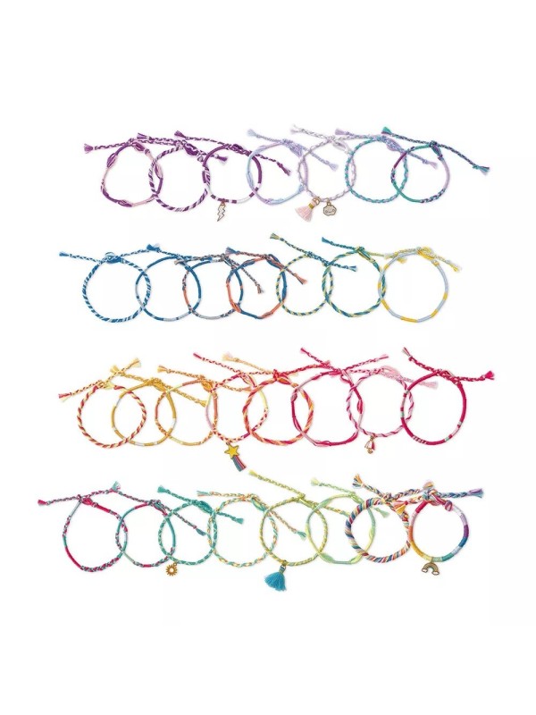 30 bracelets enroulés arc-en-ciel