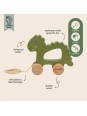 Jouet à tirer en bois - Mr Dino