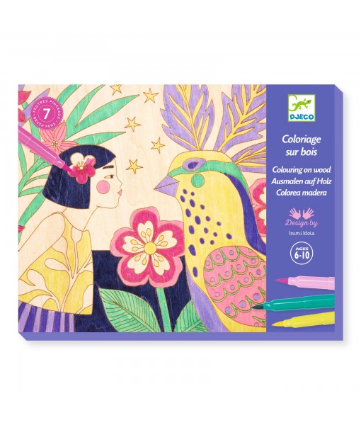 Coloriage sur bois - Sweet girls