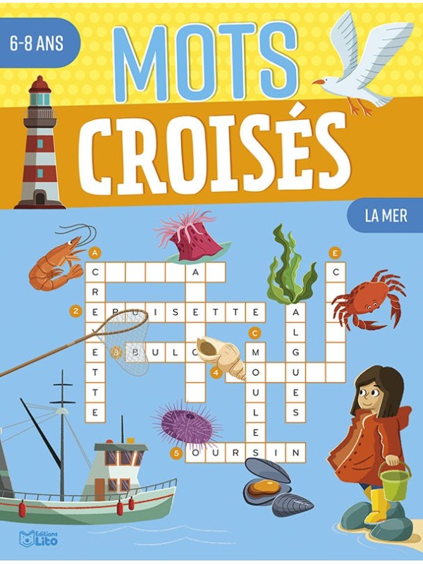 Mots croisés 6-8 ans - La mer