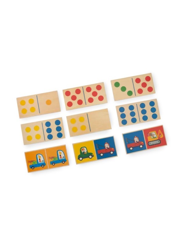 Domino véhicules en bois Les Popipop