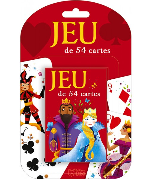 Jeu de 54 cartes rouge