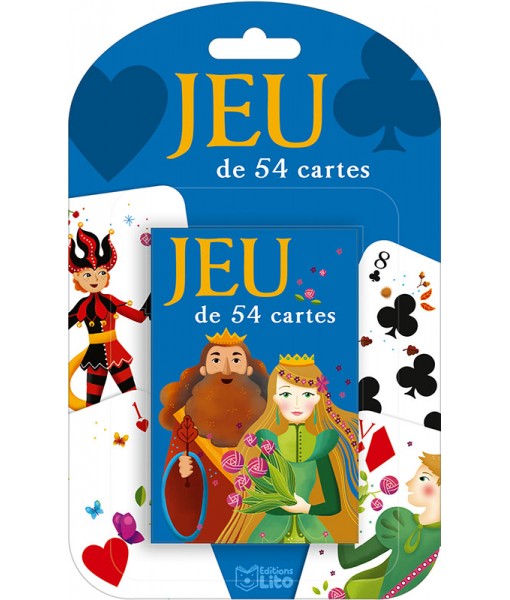 Jeu de 54 cartes bleu