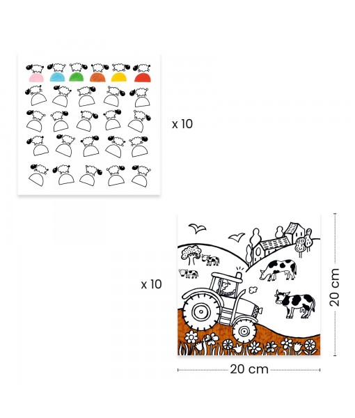Distributeur de coloriages Ferme