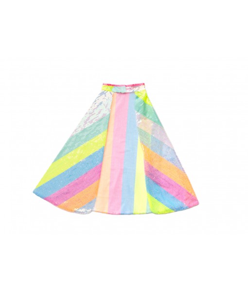 Cape rayée à sequins multicolores 4-6 ans