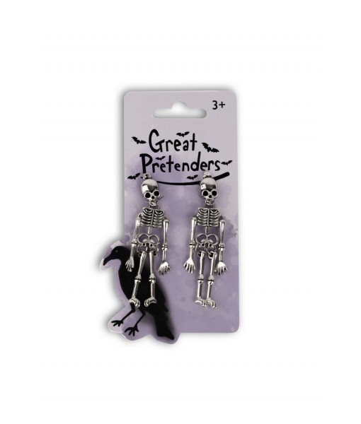 Boucles d'oreille à clip - Squelette