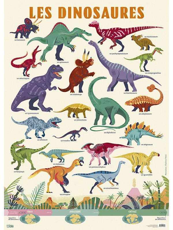 Poster les dinosaures