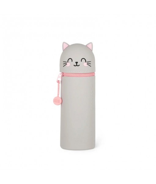 Trousse en silicone souple 2en1 - Kawaii chat