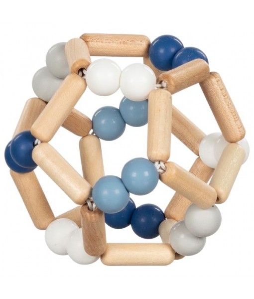 Hochet balle flexible bleu