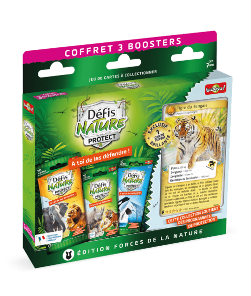 Défis Nature protect - Coffret 3 boosters tigre