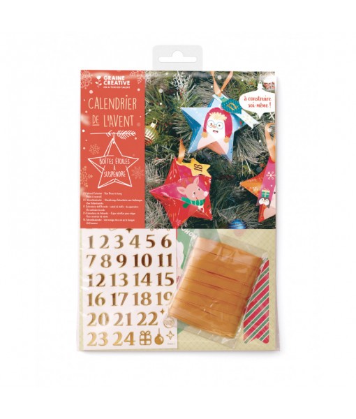 Calendrier de l'avent boîtes étoiles