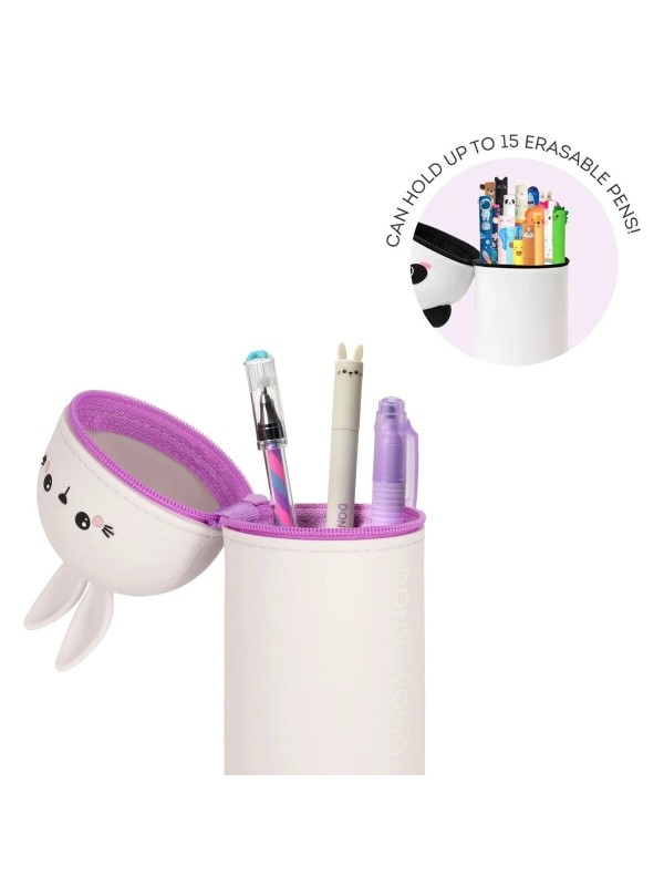Trousse en silicone souple 2en1 - Kawaii lapin