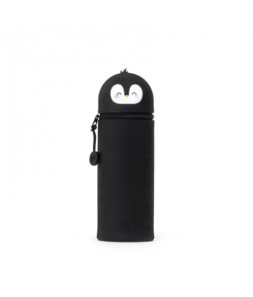 Trousse en silicone souple 2en1 - Kawaii pingouin
