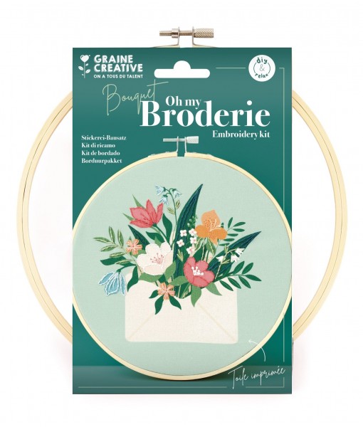 Kit broderie bouquet 20 cm