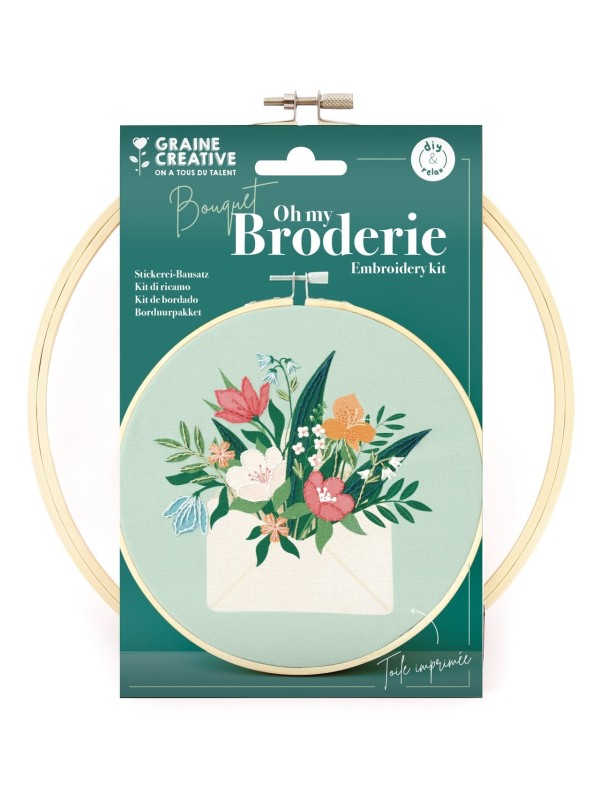 Kit broderie bouquet 20 cm