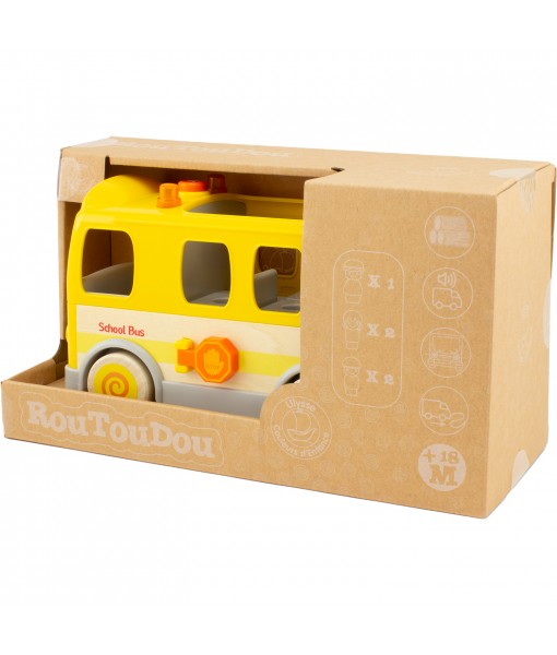 Bus scolaire bois et plastique son et lumière (Routoudou)