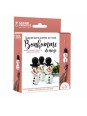 Kit 5 suspensions perles bois bonhomme de neige