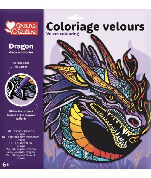 Coloriage velours dragon