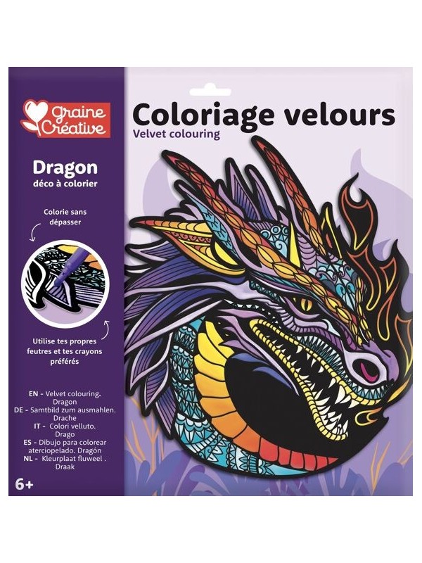 Coloriage velours dragon