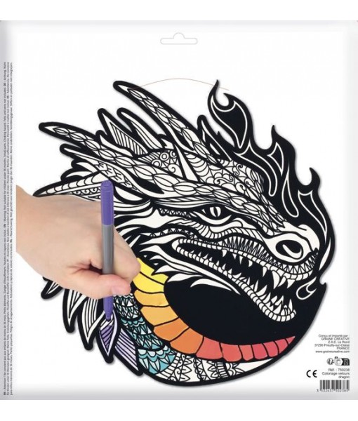 Coloriage velours dragon