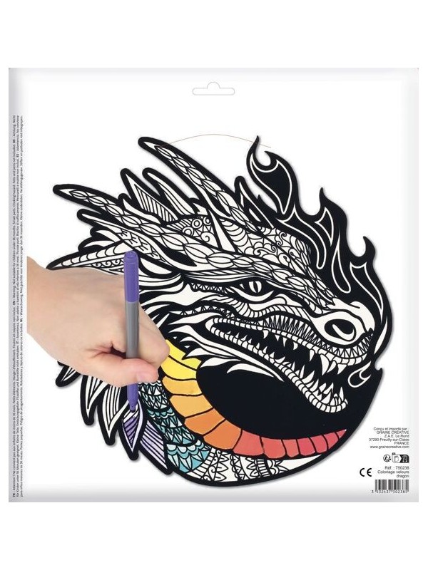 Coloriage velours dragon